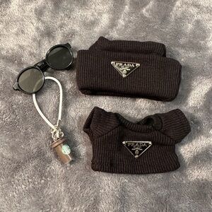 Labubu Clothes Accessories Coffee Cup Sunglasses Black Classic 4 Pieces Boujee